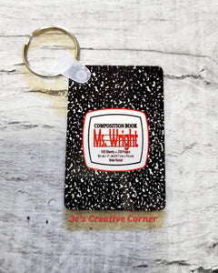 Composition Notebook Keychain | 3C's Creative Corner