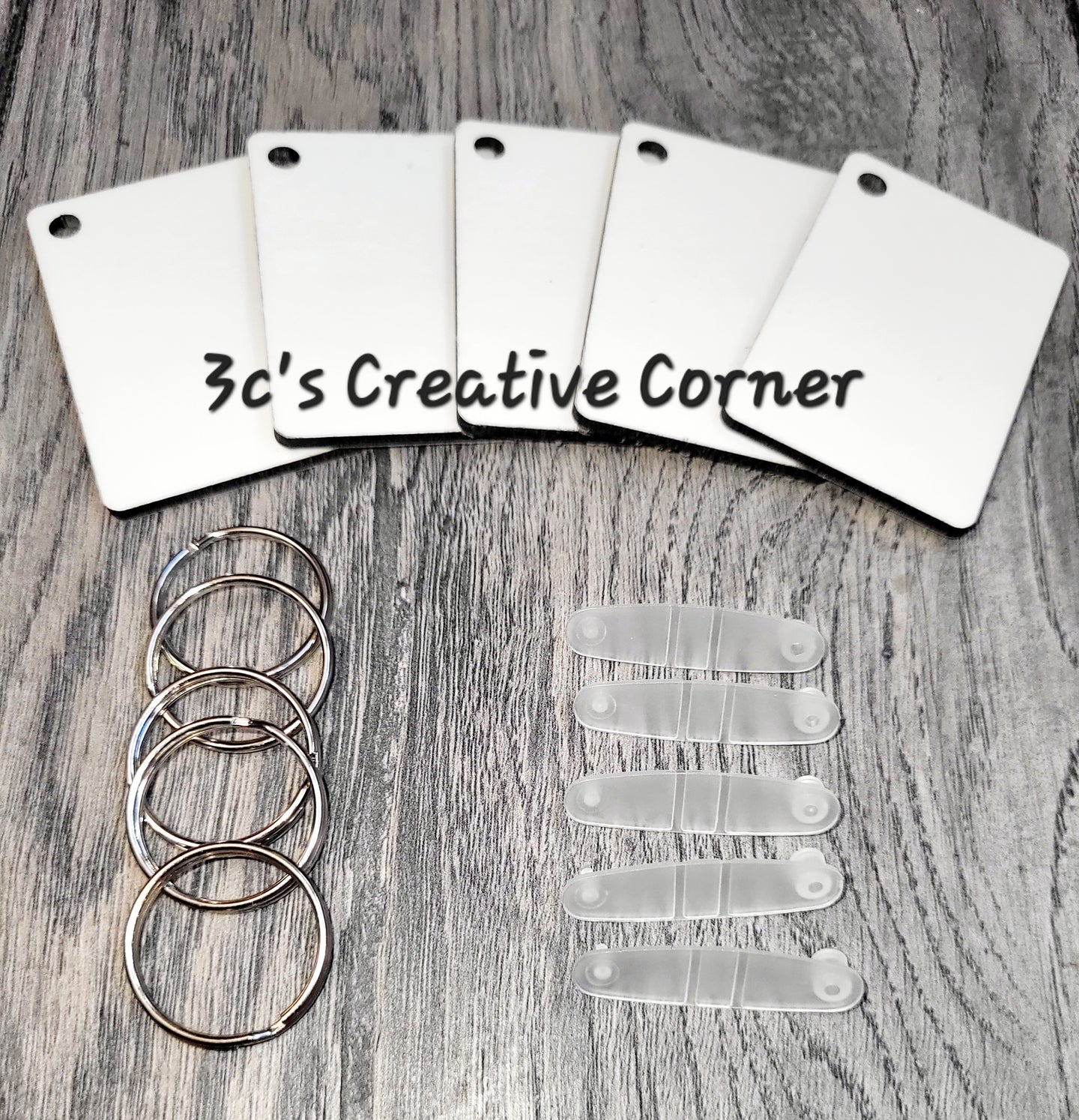 5 Rectangle KeyChain Blanks | 3C's Creative Corner