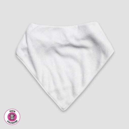 Baby Bandana Bibs - White - 100% Polyester | 3C's Creative Corner