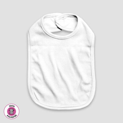 Baby Bibs - 2 Ply - White - 100% Polyester | 3C's Creative Corner