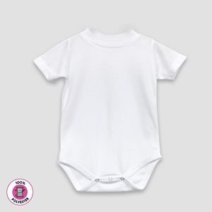 Baby Onesie Short Sleeve Crew Neck – 100% Polyester – White | 3C's Creative Corner