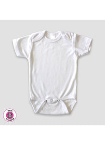 Baby Short Sleeve Onesie -100% Polyester- White | 3C's Creative Corner