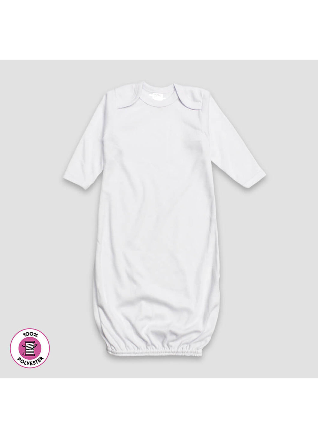 Baby Sleep Gowns – White – 100% Polyester | 3C's Creative Corner