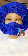 Load image into Gallery viewer, Blue Bonnet and Mask Combo | 3C&#39;s Creative Corner™
