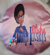 Load image into Gallery viewer, Handmade Custom Picture Satin Bonnet | 3C&#39;s Creative Corner™
