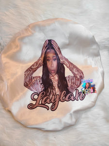 Handmade Custom Picture Satin Bonnet | 3C's Creative Corner™