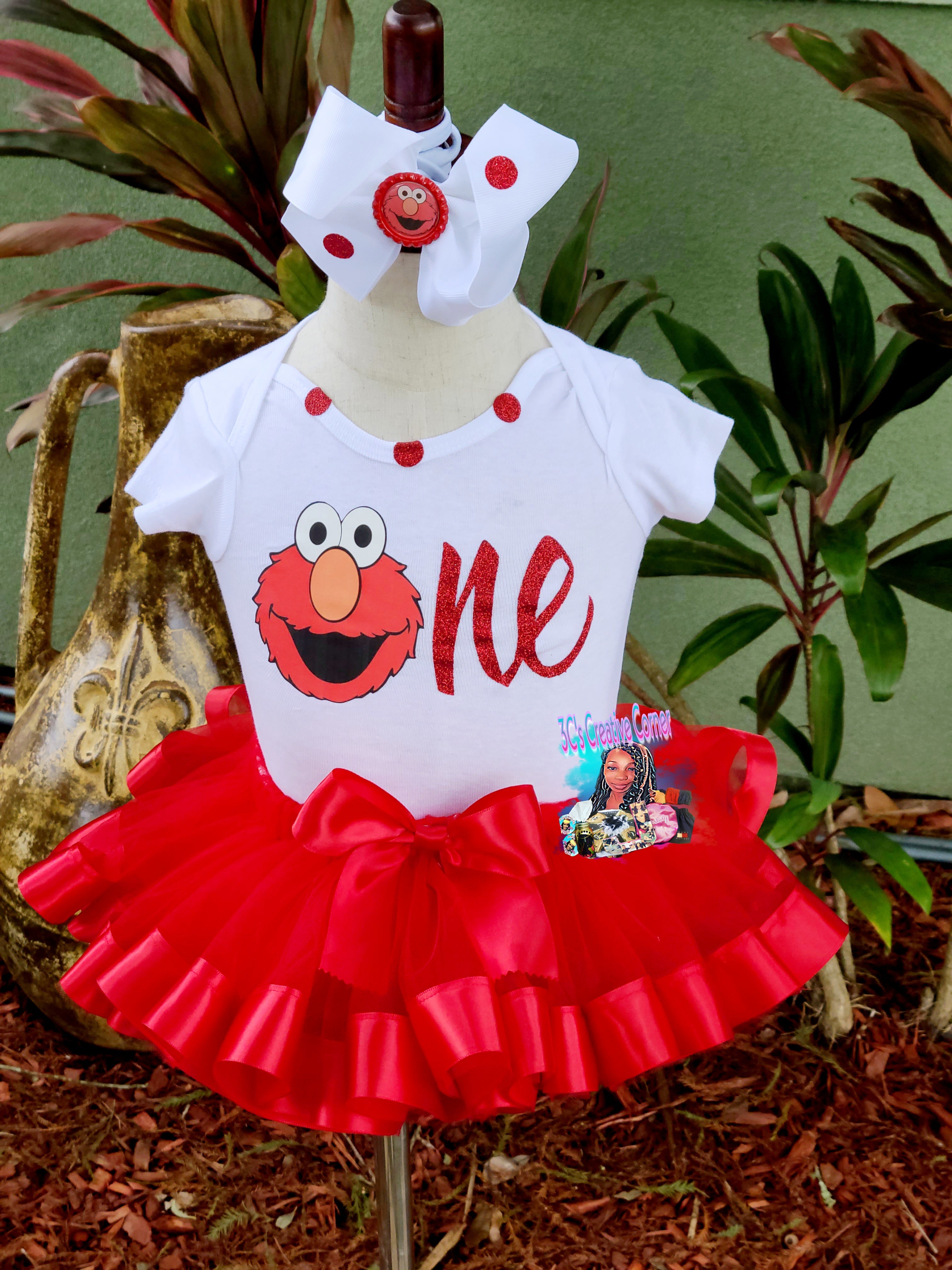 Elmo tutu outfit sale