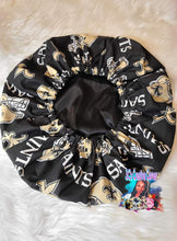 Load image into Gallery viewer, Premium New Orleans Saints Handmade Satin Bonnet | 3C&#39;s Creative Corner™
