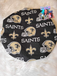 Premium New Orleans Saints Handmade Satin Bonnet