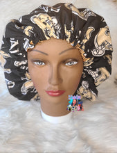 Load image into Gallery viewer, Premium New Orleans Saints Handmade Satin Bonnet | 3C&#39;s Creative Corner™
